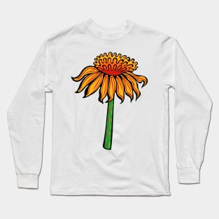 Flame Coneflower  Indigenous WAWEZHI CANADA Long Sleeve T-Shirt